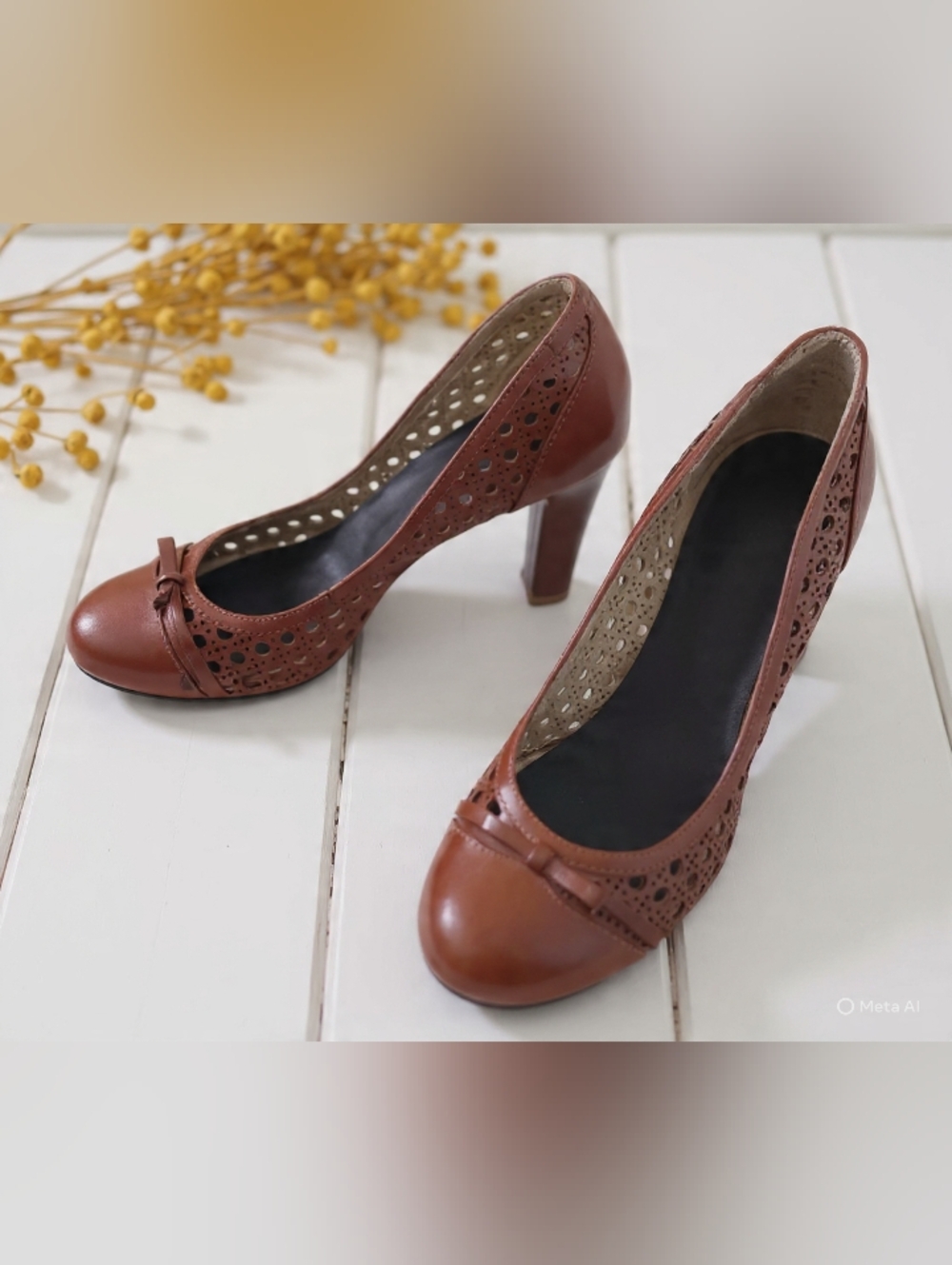 Naturalizer Brown Perforated Heels